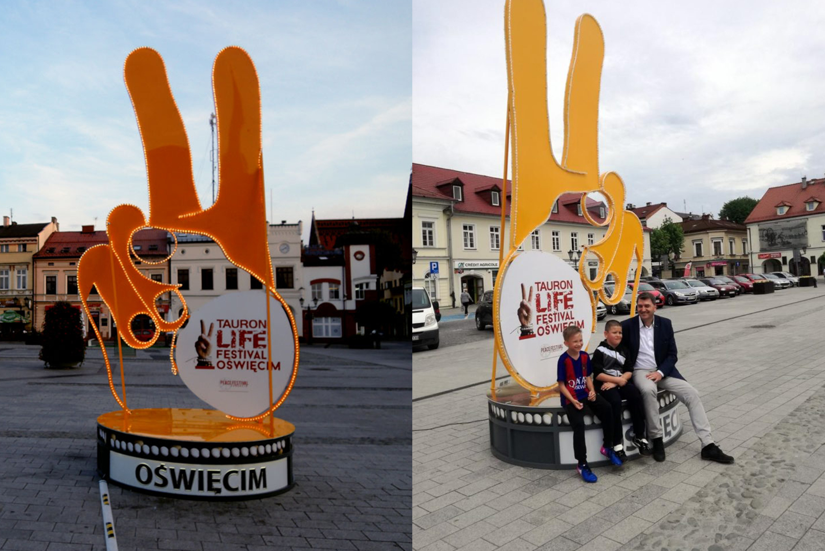 Świąteczna dekoracja świetlna Tauron Life Festival Oświęcim