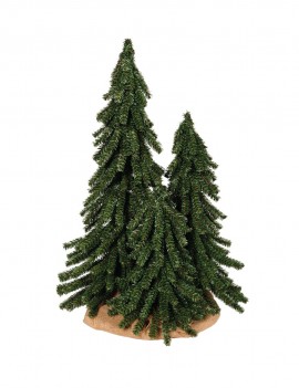 Choinki sztuczne małe do 80cm 7 drzewka alpejskie w jucie